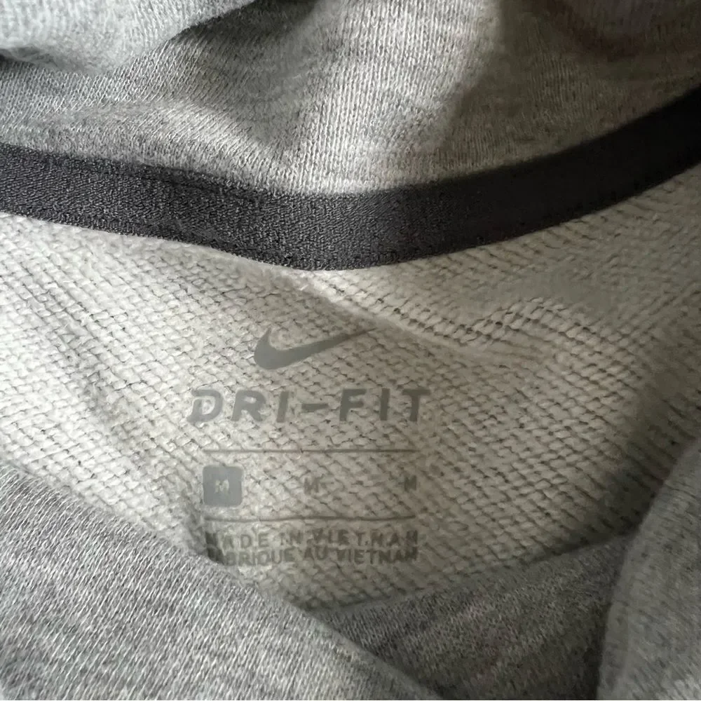 Nike Dry Cowl Funnel Neck Pullover Top Heather Gray Medium